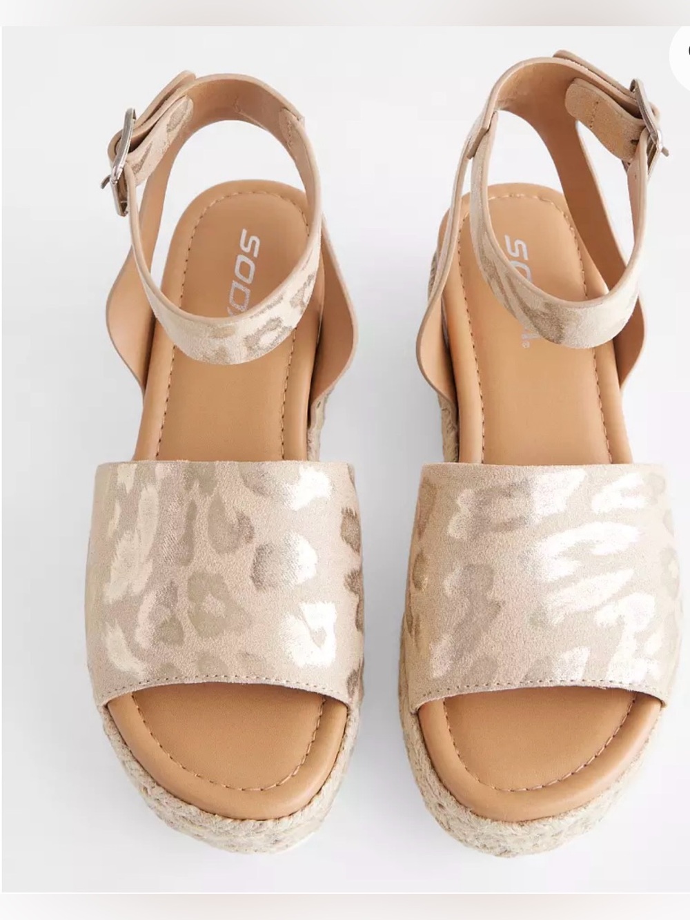 Cheetah Espadrille Platform Sandals - Picture 2 of 7